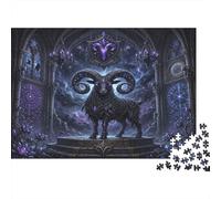 Zodiaco Aries Gótico Místico Puzzle 1000 Piezas, Decoración Tras enmarcar