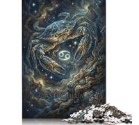 Zodíaco Cáncer Puzzle De Madera 1000 Piezas Adultos Y Niños,Regalo Ideal,Reto,Anti-estrés,Deco Pared,Madera,14 Años+,Rompecabezas,Relax,Desafío,Educativo (75x50cm)