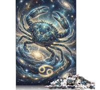 Zodíaco Cáncer Puzzle De Madera 500 Piezas Adultos Y Niños,Regalo Ideal,Madera,Anti-estrés,Deco Pared,Rompecabezas,14 Años+,Relax,Desafío,Reto,Educativo (52x38cm)