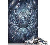 Zodiaco de Cáncer Puzzle De Madera 300 Piezas Adultos Y Niños,Regalo Ideal,14 Años+,Desafío Galaxia Estrellada,Rompecabezas,Madera,Deco Pared,Anti-estrés,Relax,Reto,Educativo (40x28cm)
