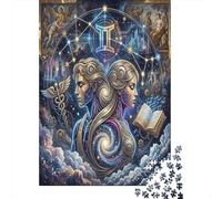Zodiaco Géminis Constelación Puzzle 1000 Piezas, Decoración Tras enmarcar