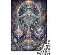 Zodiaco Libra Constelación Puzzle 1000 Piezas, Decoración Tras enmarcar