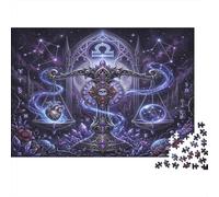 Zodiaco Libra Gótico Místico Puzzle 1000 Piezas, Decoración Tras enmarcar