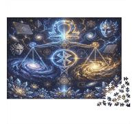 Zodiaco Libra Nebulosa Puzzle 1000 Piezas, Decoración Tras enmarcar
