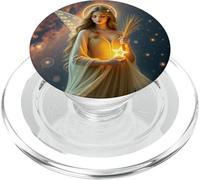 Zodiaco Virgo en Golden Starlight PopSockets PopGrip para MagSafe