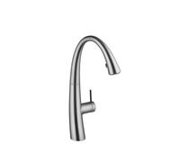 Zoe 2, Mezclador De Un Solo Mango, Acabado De Acero Inoxidable, Alta Presión