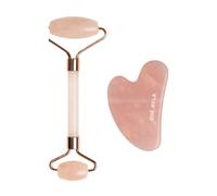 Zoë Ayla Gua Sha Therapy Gua Sha and Roller Set - Set de cuidado facial Rose Quartz Set de cuidado facial 1 piezas