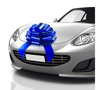 Zoe Deco Big Car Bow (Azul, 18 Pulgadas / 46 cm, 1 Paquete), Lazo Gigante para automóvil, Lazo de cumpleaños, Lazo Enorme para automóvil, Lazo para automóvil, Lazo Azul Grande, Lazo para Regalos