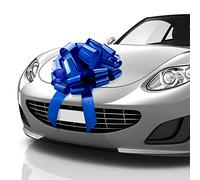 Zoe Deco - Lazo Grande para Coche - Azul, 41 cm / 16 Pulgadas - Lazo Gigante para Coche para cumpleaños, Navidad, recepción de Boda, Fiesta Sorpresa - Papel de Regalo Grande