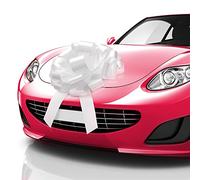 Zoe Deco - Lazo Grande para Coche - Blanco, 41 cm / 16 pulgadas - Lazo Gigante para Coche para Cumpleaños, Navidad, Recepción de Boda, Fiesta Sorpresa - Envoltura de Regalo Grande