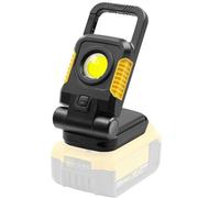 Zoe & Jim Luz inalámbrica de 18 V y 1500 lúmenes compatible con batería DeWalt. Foco de trabajo LED, reflector de haz ancho con protección mejorada de bajo voltaje (batería no incluida)