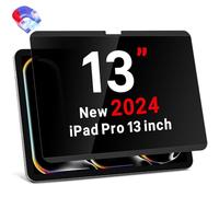 ZOEGAA Protector de pantalla magnético de privacidad para iPad Pro de 13 pulgadas 2025 M5, pantalla de privacidad extraíble y protector de pantalla antiluz azul para iPad Pro 13 (2024-2025)