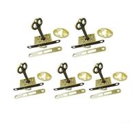 Zoegneer 15 cerraduras de muebles antiguas, cerradura clásica para muebles, cerradura de cajón, compacta y fácil de usar, operación de llave izquierda y derecha, duradera y duradera (5 piezas)