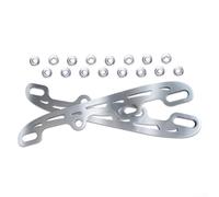 Zoegneer 2 cuchillas de patinaje sobre hielo, patines sobre hielo, cuchillas de acero inoxidable, accesorios de readaptación para patines de hielo (plata pequeña)