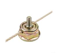 Zoegneer 40 tuercas de rosca izquierda para M10 x 1.25 para recortadora de cuerdas, tuerca inversa de metal para cortacésped, cabezal de trabajo, equipo de césped, accesorios de piezas de repuesto