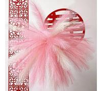 Zoegneer 50 piezas de junco artificial colorido estilo fuegos artificiales de tela de poliéster para decoración de bodas, hogar, jardín, accesorios de fotos, exhibición comercial, rojo, naranja, rosa