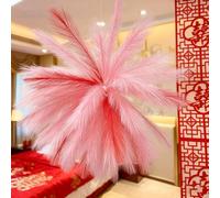 Zoegneer 50 piezas de junco artificial colorido estilo fuegos artificiales de tela de poliéster para decoración de bodas, hogar, jardín, accesorios de fotos, exhibición comercial, rojo, naranja, rosa