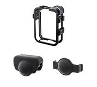Zoegneer Aleación de aluminio Quick Release Metal Cage para DJI 360 con marco protector expandible y 2 lentes Casos Negro (negro)
