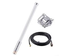 Zoegneer Antena exterior de fibra de vidrio 8dBi 860930MHz Ganancia para redes LoRa para punto de acceso de helio HNT Miner EU 868MHz US 915MHz N J Conector macho con clip Cable de alimentación de 1 m
