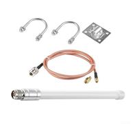 Zoegneer Antena omnidireccional de fibra de vidrio para exteriores de 8dBi 915MHz con conector N macho y cable RG402 de baja pérdida para LoRa IoT Meshtastic Helium Hotspot 3