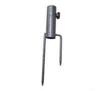 Zoegneer Base de paraguas de metal portátil ajustable, soporte resistente para arena o hierba, versátil ancla al aire libre para bandera de paraguas y caña de pescar, resistente a la intemperie y