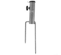 Zoegneer Base de paraguas de metal portátil ajustable, soporte resistente para arena o hierba, versátil ancla al aire libre para bandera de paraguas y caña de pescar, resistente a la intemperie y