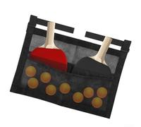 Zoegneer Bolsa de almacenamiento de malla colgante para raquetas de tenis de mesa, material de PVC negro, 40 x 26,5 cm, diseño de circulación de aire para casa, oficina, gimnasio, escuela, dormitorio