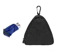 Zoegneer Bolsa de zapatos plegable para viajes, deportes, fútbol, baloncesto con cierre de cordón y gancho de anillo en D, organizador de almacenamiento compacto de nailon para zapatos y ropa, azul