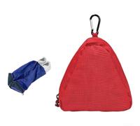 Zoegneer Bolsa de zapatos plegable para viajes, deportes, fútbol, baloncesto con cierre de cordón y gancho de anillo en D, organizador compacto de almacenamiento de nailon para zapatos y ropa, azul