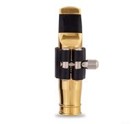 Zoegneer Boquilla de metal ligera con cabeza de saxofón dorado para saxofón alto soprano tenor (tamaño tenor 6)