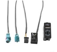Zoegneer Cable de arnés AUX de 4 pines con interfaz USB para interruptor de coche y cableado de consola central para sistemas BMW NBT, material ABS negro de 180 cm, cable de interfaz de audio con