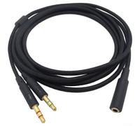 Zoegneer Cable de audio de 2 m de 3,5 mm con conectores y núcleo de cobre libre de oxígeno, divisor de conector de auriculares dual para Alpha/para Cloud II