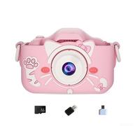 Zoegneer Cámara digital para niños de doble lente 20MP 1080P HD pantalla IPS de 2 pulgadas, grabación de video con temporizador automático, zoom 8X, 5 juegos de rompecabezas, reproductor de MP3, funda