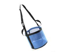 Zoegneer Comedero de malla para caballos con correa ajustable y almohadilla para la nariz, bozal para caballos adultos, tela Oxford impermeable, diseño sin residuos, para viajes, alimentación en casa