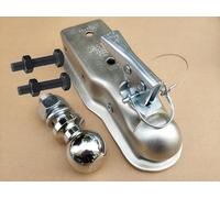 Zoegneer Conector de remolque de metal para conversión de remolque de coche, resistente al desgaste, fácil de instalar, alta universalidad, adecuado para modificación de remolque, plateado, 11.6 x 4.9