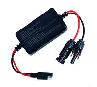 Zoegneer Controlador de carga solar MPPT de 10 A de 12 V con control de calidad de 18 W y salida PD de 20 W para batería de iones de litio de gel ácido, regulador del sistema de panel solar, negro