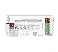 Zoegneer Controlador WLED Tira LED digital USB-C 5-24V 16A Fusible Soporte WS2811 SK6812 RGB RGBW WiFi App Control No Requerido para Proyectos de Iluminación del Hogar