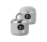 Zoegneer Cortaúñas eléctrico con lupa y luz LED, recargable, automático, 3 velocidades, silencioso, colector de polvo para personas mayores, adultos, bebés, kit de manicura seguro, negro (gris)