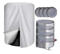 Zoegneer Cubierta de almacenamiento de neumáticos, impermeable, a prueba de polvo, tela Oxford 420D, protector para exteriores con cremallera y cordón, se adapta a hasta cuatro neumáticos, incluye