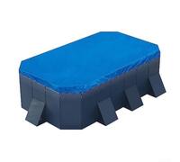 Zoegneer Cubierta de piscina inflable de polietileno con cordón resistente a los rayos UV, almacenamiento plegable, como se muestra, protección de color contra el polvo, las hojas de los escombros