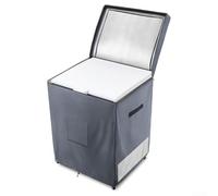 Zoegneer Cubierta para refrigerador al aire libre, cubierta para congelador 210D, resistente al agua, cubierta externa para proteger congeladores verticales, refrigeradores de bebidas (gris, 55,88 x