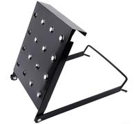 Zoegneer Estante plegable telescópico de aleación de aluminio con plataforma antideslizante y varillas reforzadas para almacenamiento de herramientas de pie, soporte de tambor de aceite, portátil