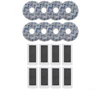 Zoegneer Filtros de repuesto y bolsas de polvo para aspiradoras ECOVACS PRO y PRO, tela no tejida de polipropileno para una filtración eficiente del polvo y fácil mantenimiento (2 x 8 piezas)