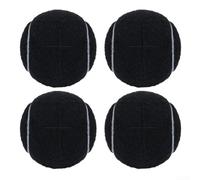 Zoegneer Fundas para patas de silla de pelota de tenis, protectores de suelo silenciosos antideslizantes para muebles, sillas de comedor, taburetes, aula, fibra de goma, fácil instalación, gris, negro