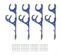 Zoegneer Ganchos ABS para poste de piscina, para manguera de vacío, soporte resistente a la intemperie para paredes de hormigón de madera, metal, 2 piezas, azul (4 piezas)