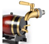 Zoegneer Grifo de vino dorado, grifo de vino de larga duración, conexión de fugas de acero inoxidable 304 para vino y jugo (espejo dorado (16 mm)