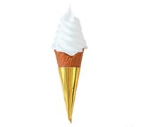 Zoegneer Helado falso de 22 cm, modelo de cono de helado realista, decoraciones de alimentos, accesorios de fotografía de verano para el hogar y tienda ()