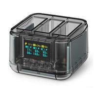 Zoegneer Hub de carga rápida de triple batería con pantalla digital inteligente y seguridad térmica para cámara de acción Insta360 Pro Series, caja de carga mixta inteligente con voltaje