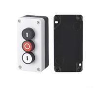 Zoegneer Interruptor de arranque montado en caja de control de potencia con botón IP65 de 22 mm, ABS y construcción de metal para talleres de cemento, sitios de construcción y terminales de