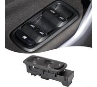 Zoegneer Interruptor de ventana eléctrica de puerta delantera izquierda para Ford Fiesta 2014-2019, reemplazo de botón de control maestro eléctrico, plástico ABS, OEM D2BT-14A132-AA, solo LHD
